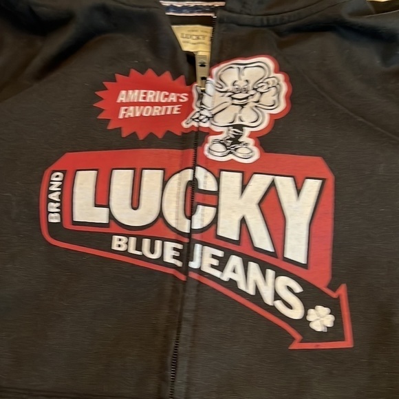 Lucky Brand Boy’s Black Graphic Front Hoodie Size Large NWT - Picture 4 of 10